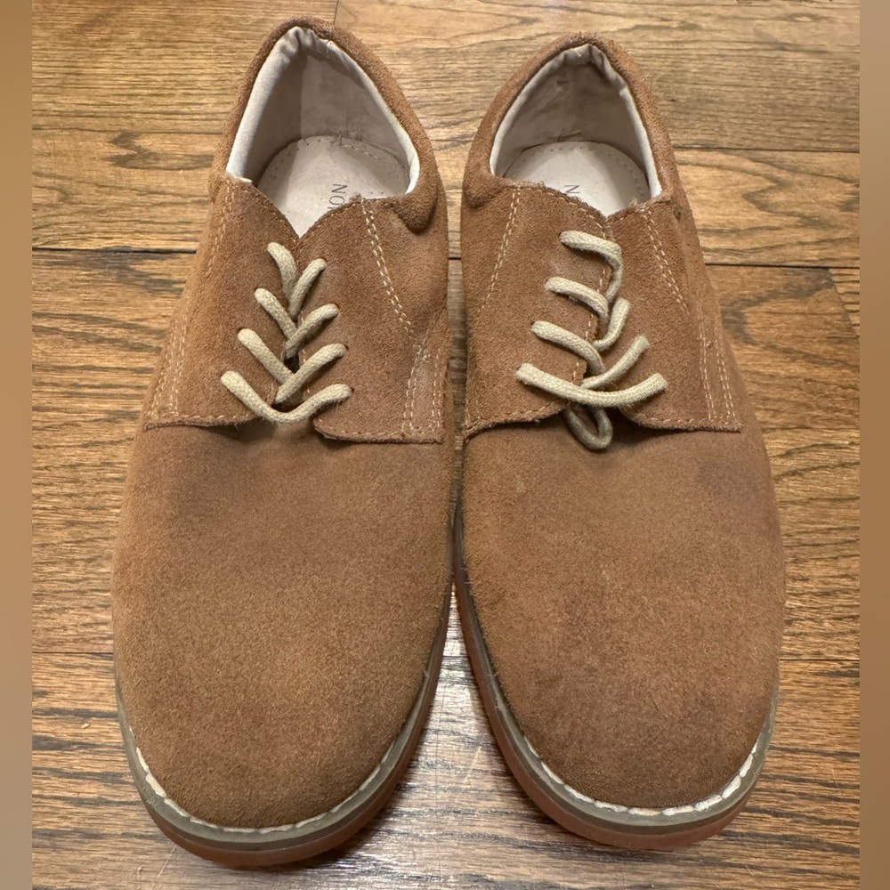 Nordstrom Boys Brown Suede Lace-Up Oxford Shoes Size 5M Casual Dress Derby
